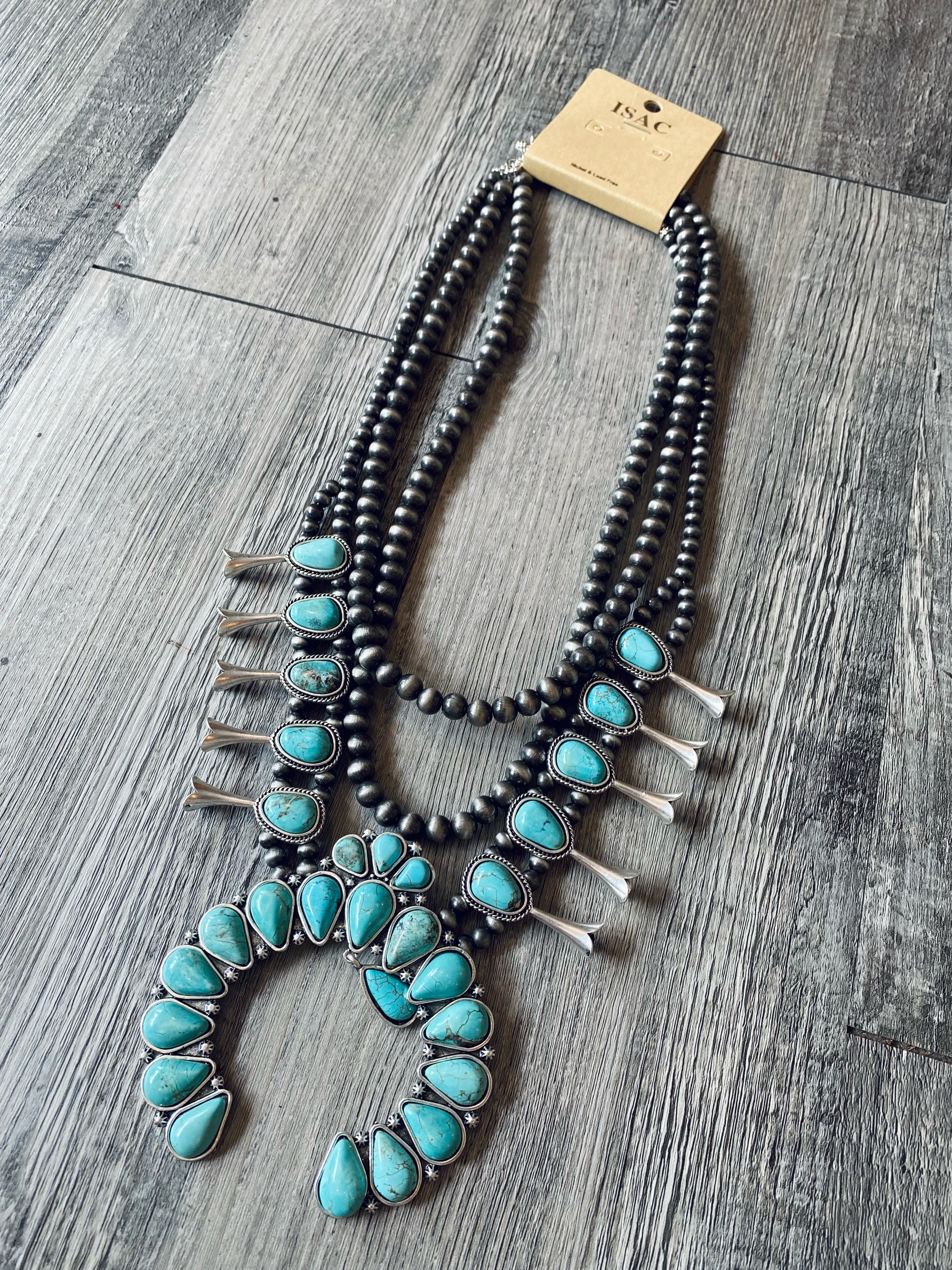 Full Blossom Turquoise Necklace