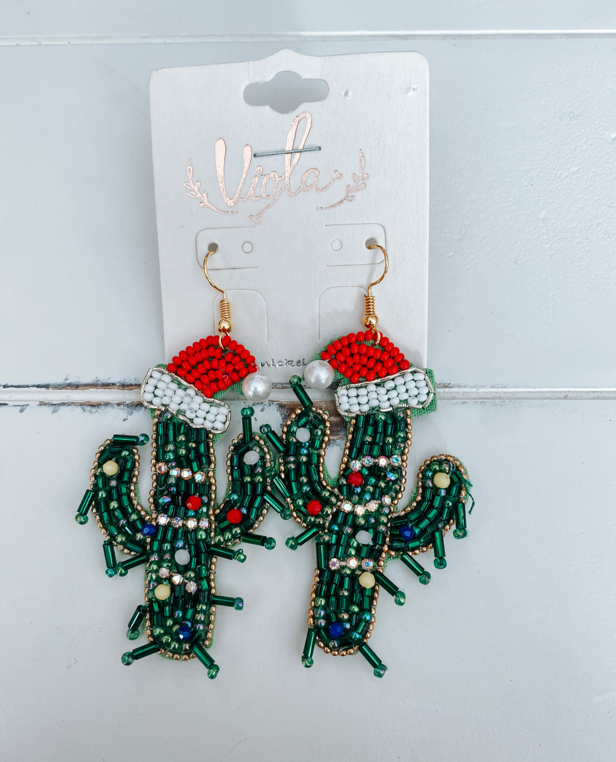 Christmas Cactus Earrings